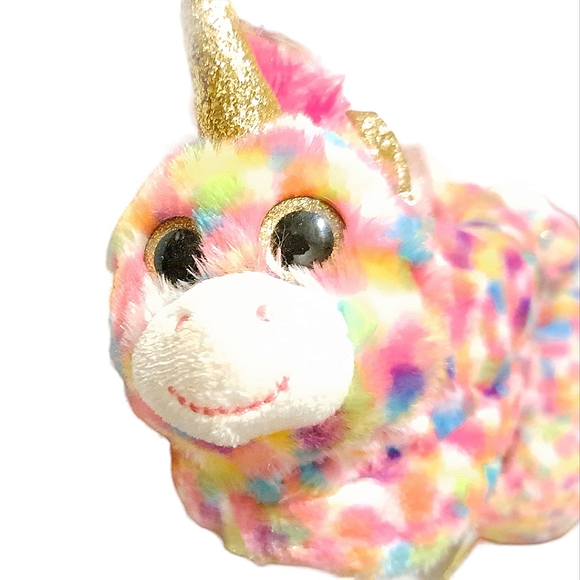 Girls size 5-6 toddler furry unicorn slippers - Picture 2 of 6